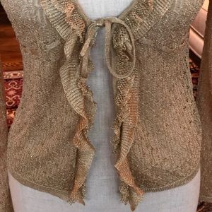 NWT Vintage Moschino ruffle cardigan coverup top sm